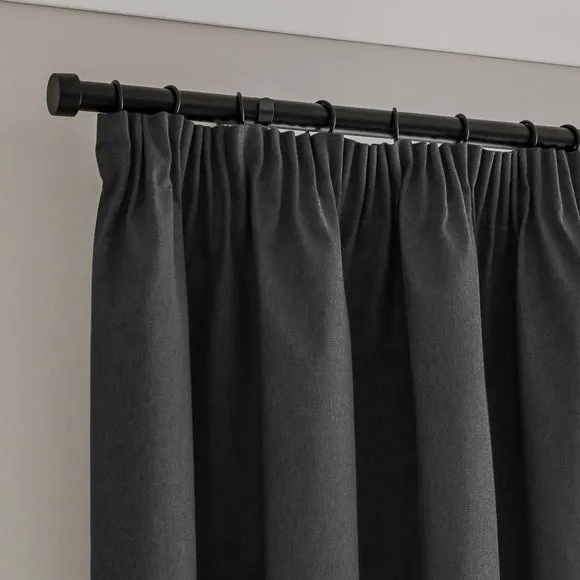 Luna Brushed Pencil Pleat Curtains (Blackout Available) 1