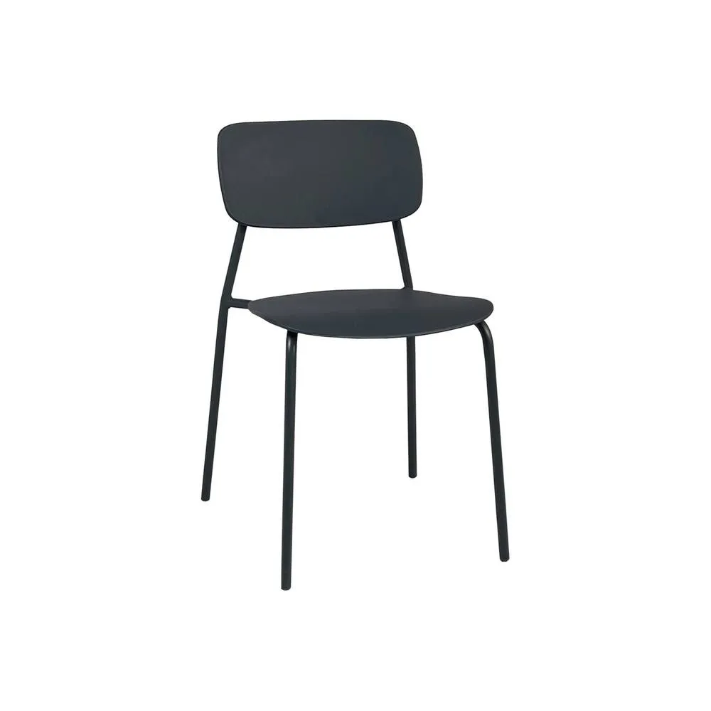 sweeek Folding metal garden table + 6 chairs in Dark Grey 4