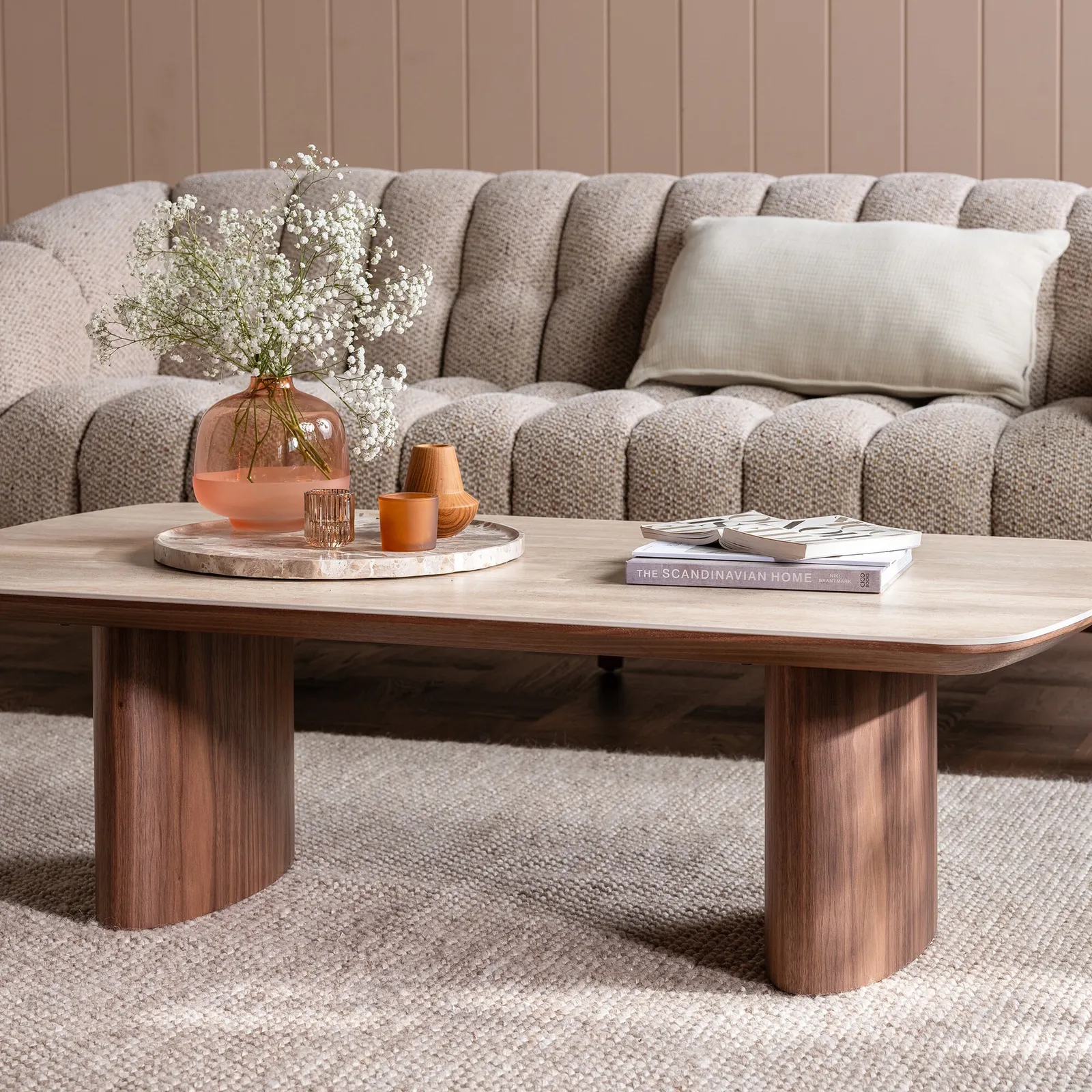 Sumida Coffee Table - Ceramic & Mdf, Brown | Barker & Stonehouse 2