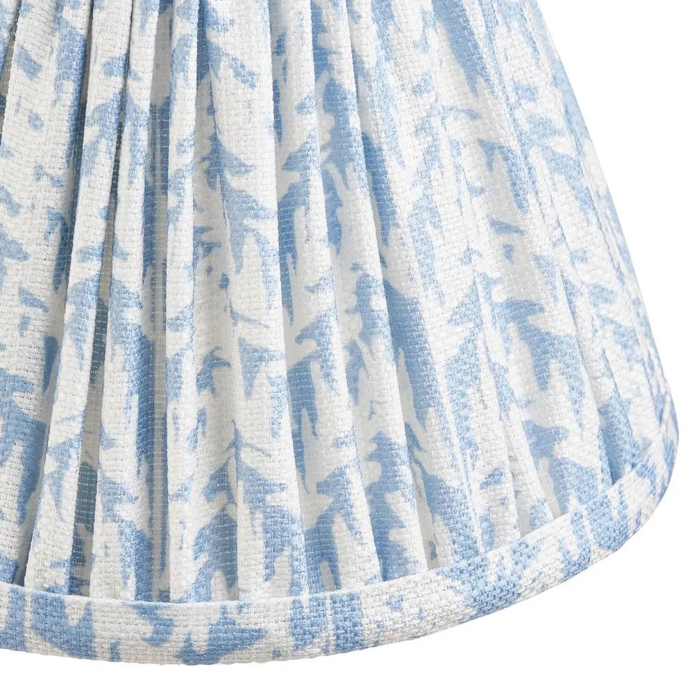 Netlighting Step Fold Wall Light Blue Fabric Leaf Shade 16cm B22 6