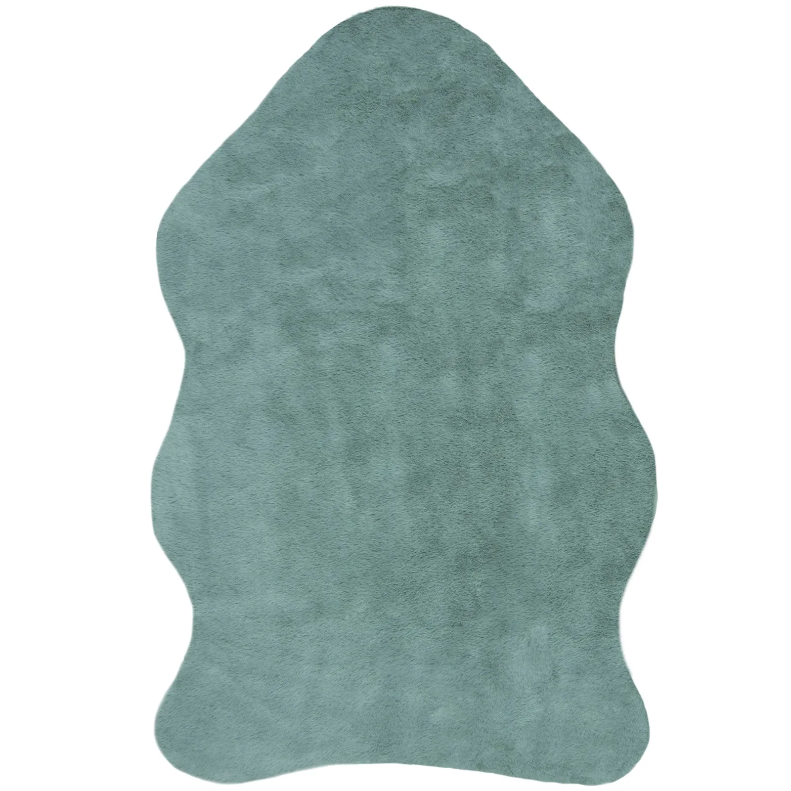Supersoft Single Pelt Faux Fur Rug Green