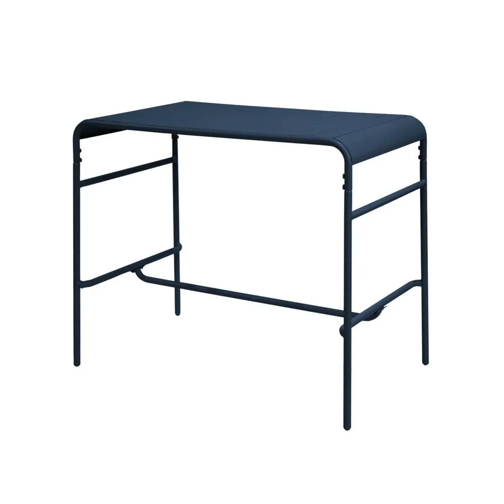 sweeek 4-seater metal garden bar table in Dark Blue 2