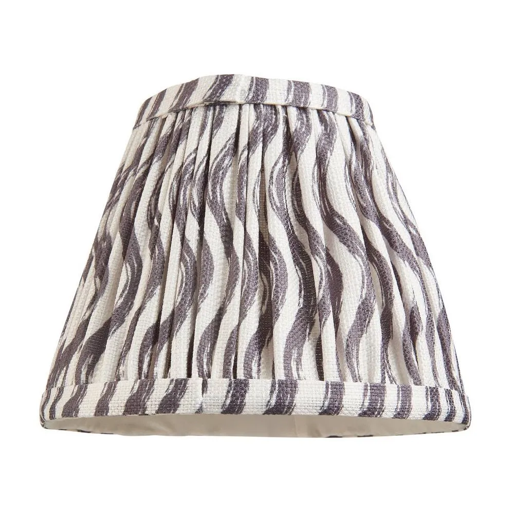 Netlighting Obelisk Arc Wall Light Grey Fabric Ripple Shade 16cm B22 in Gold 6