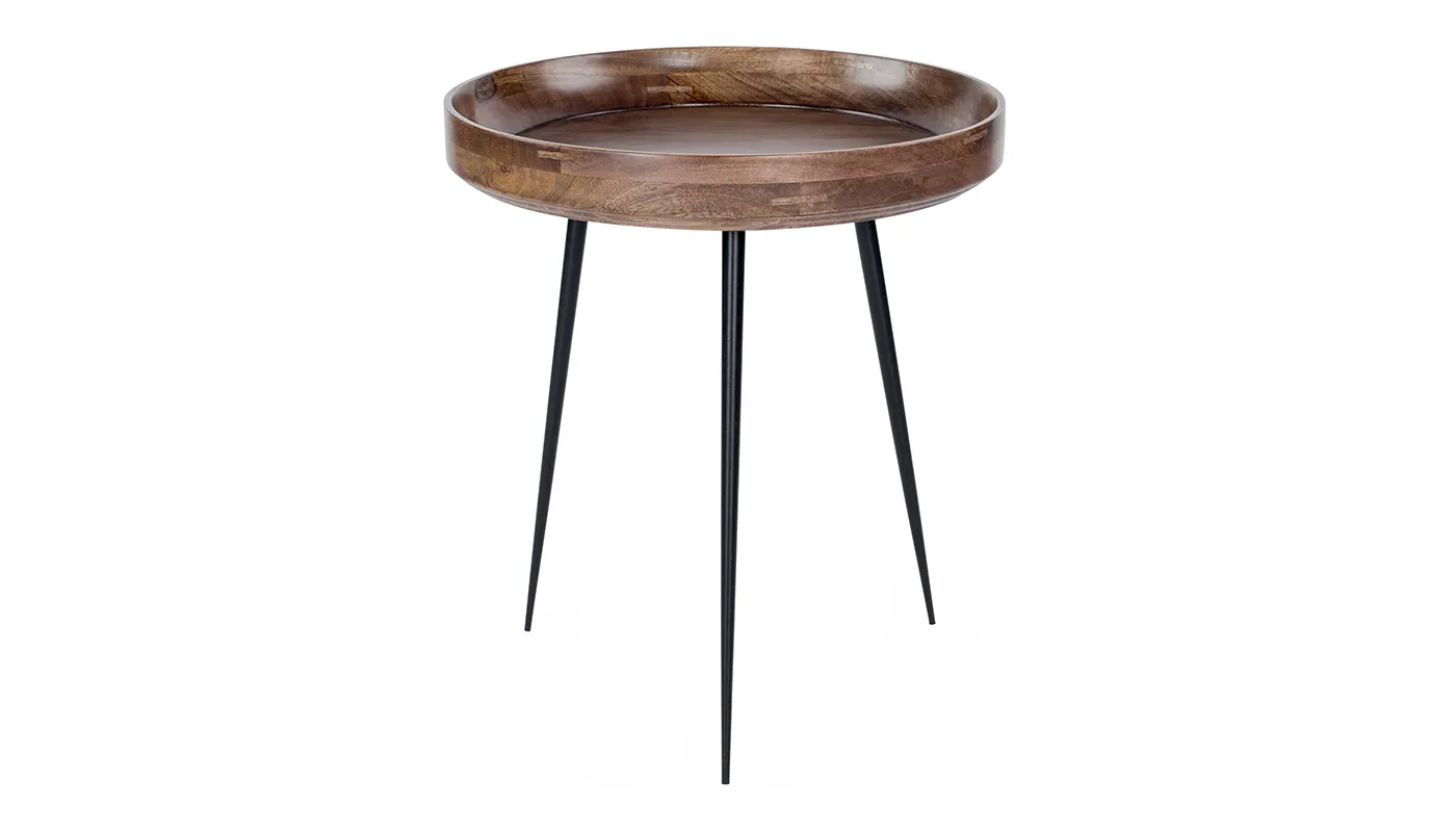 Mater Bowl Table Medium Grey Smoked Mango Wood