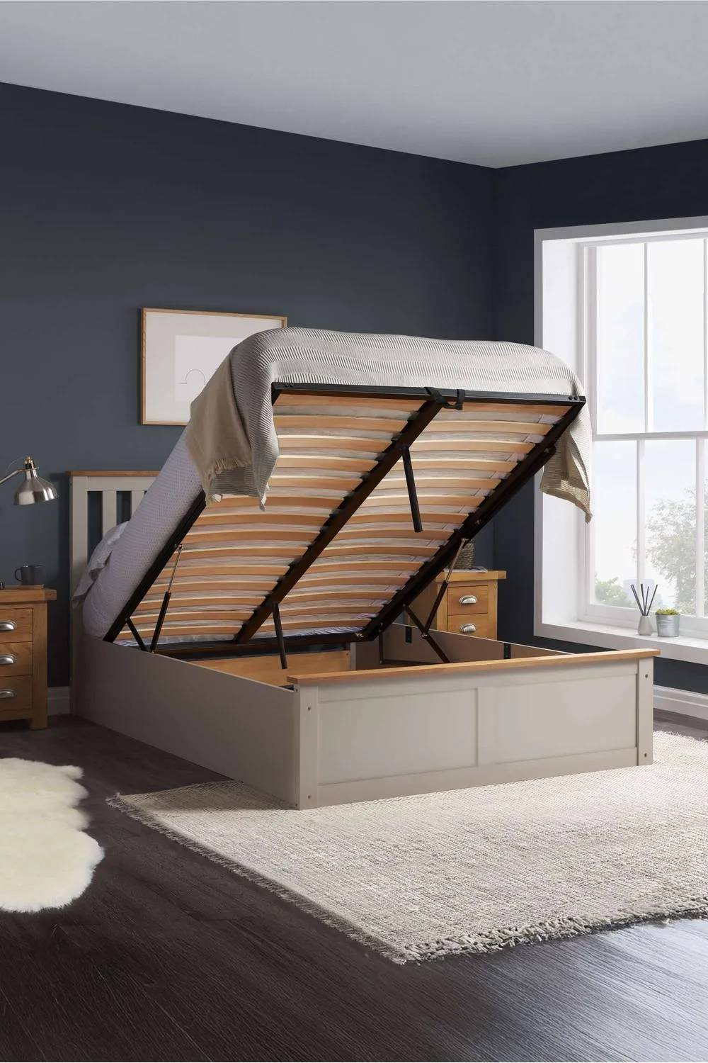 Birlea Phoenix Ottoman Storage Bed Frame in Grey 2