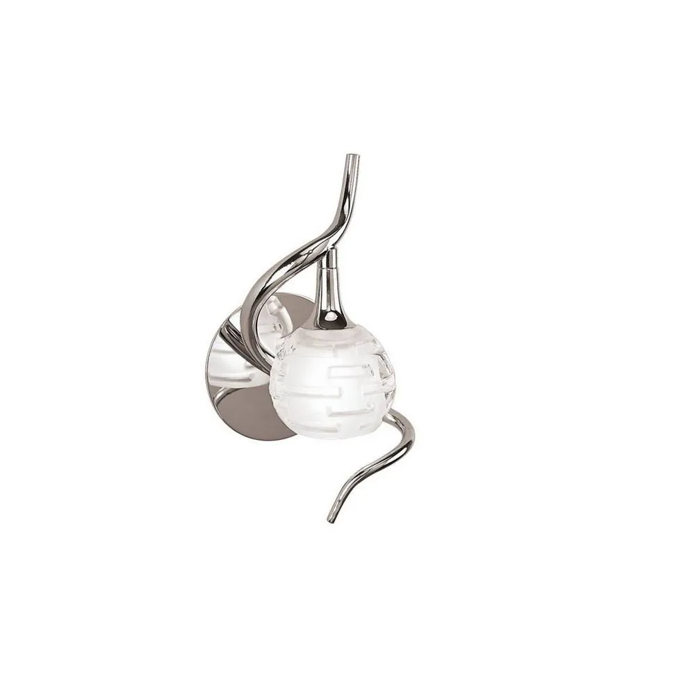 Netlighting Dali Wall Lamp Switched 1 Light G9 Polished Chrome in Silver