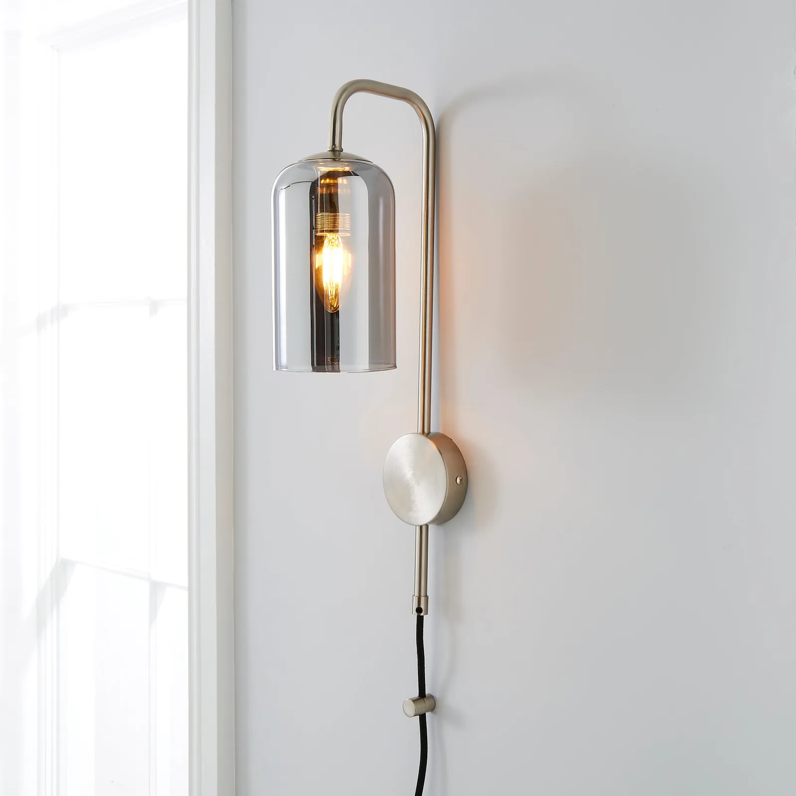 Palazzo Chrome Easy Fit Plug In Wall Light Chrome