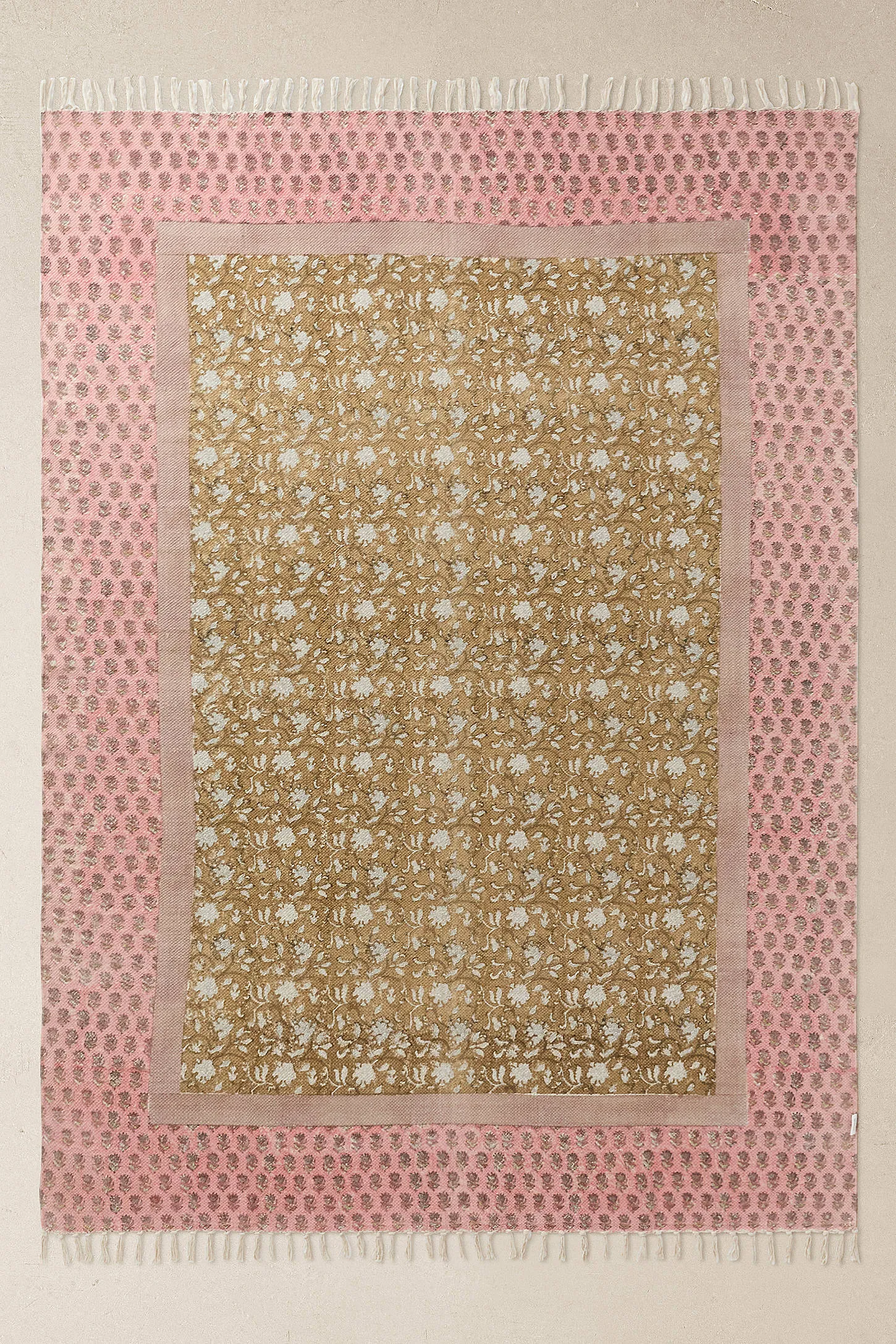 Pink Block Reversible 5x7ft / 90x150cm Rug - Pink 2