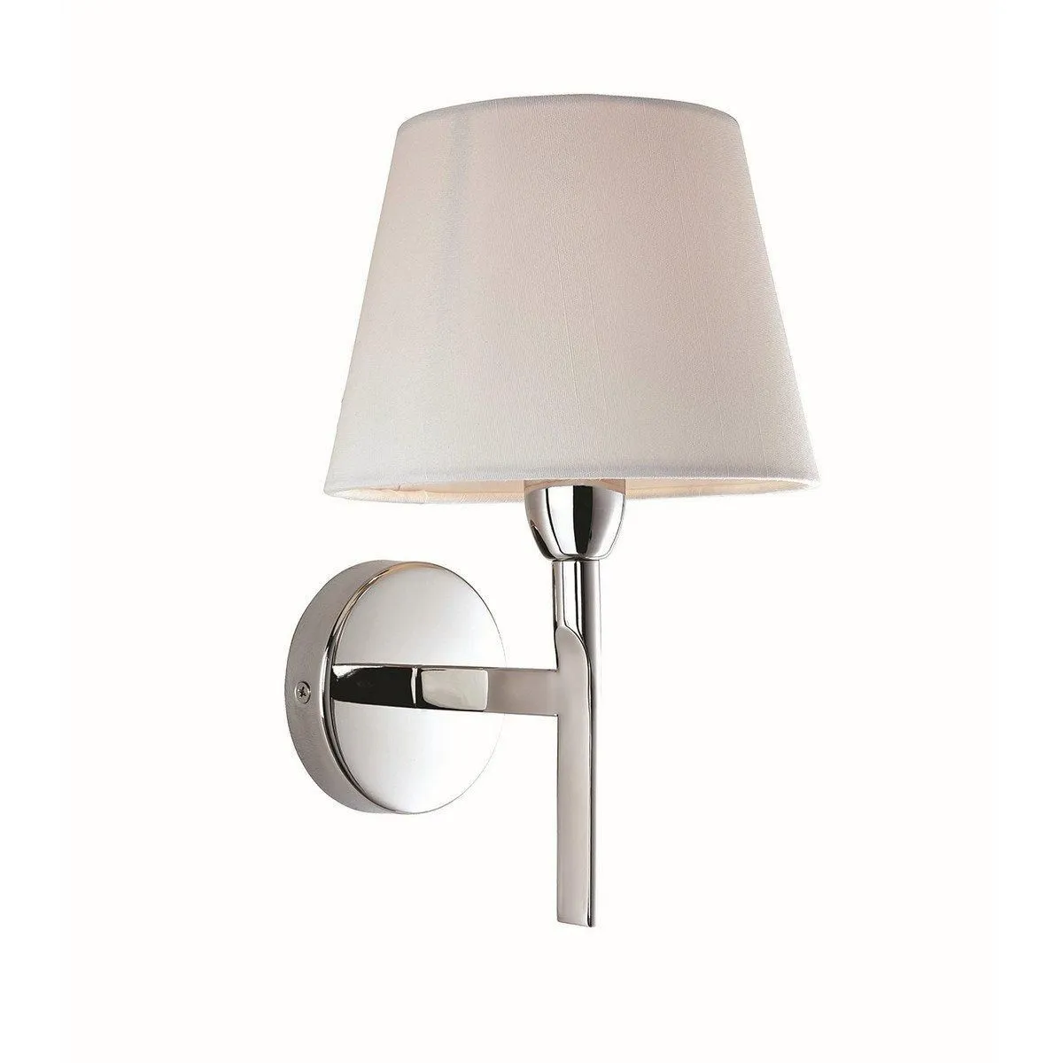 Netlighting Transition 1 Light Single Indoor Wall Light Polished Stainless Steel Cream E14