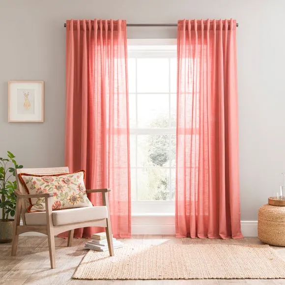 Touch of Linen Unlined Tab Top Curtains 2