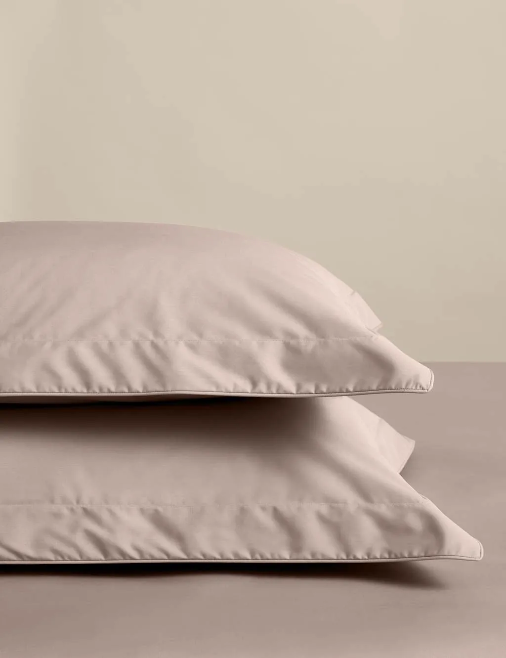 M&S 2 Pack Egyptian Cotton Oxford Pillowcases Blush Pink