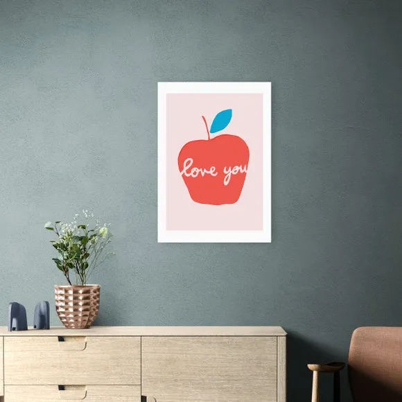 East End Prints Apple Love You Print by Francesca Iannaccone 1