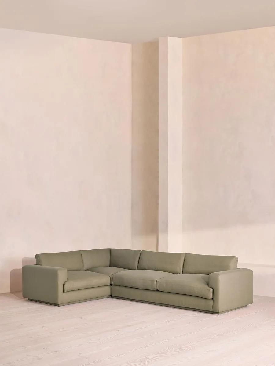 Mossley Left L-Shape Sofa, Linen, Sage