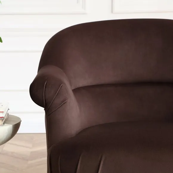 Goldie Frill Velvet Accent Chair 4