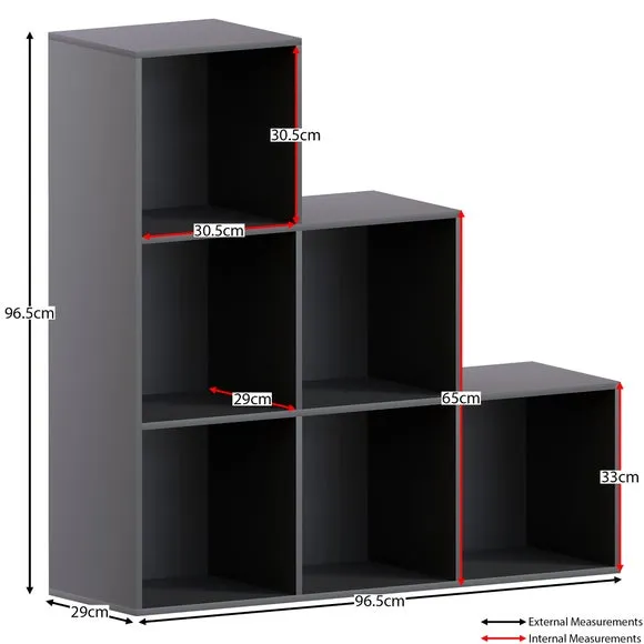 Vida Designs Durham 6 Cube Staircase Storage Unit 2