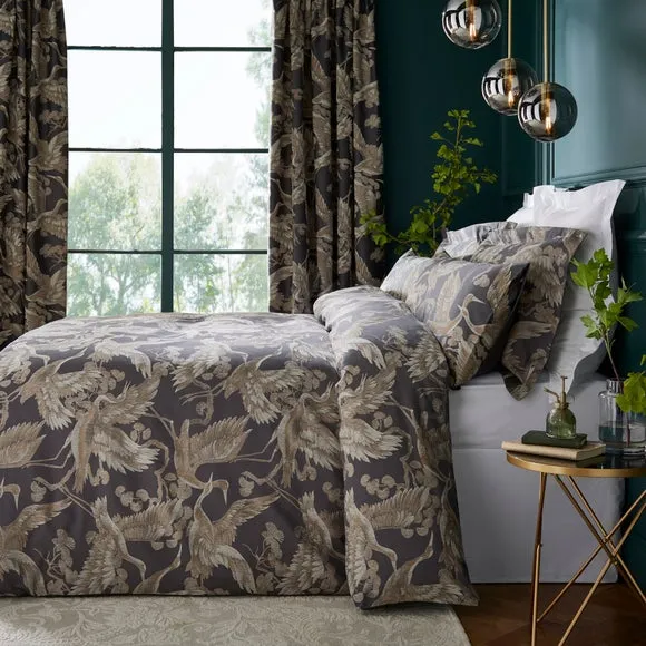 Dorma Gilded Crane Duvet Cover & Pillowcase Set 3