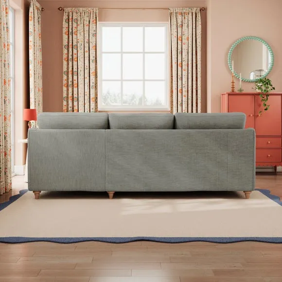 Hattie Slub Faux Linen Corner Chaise 4