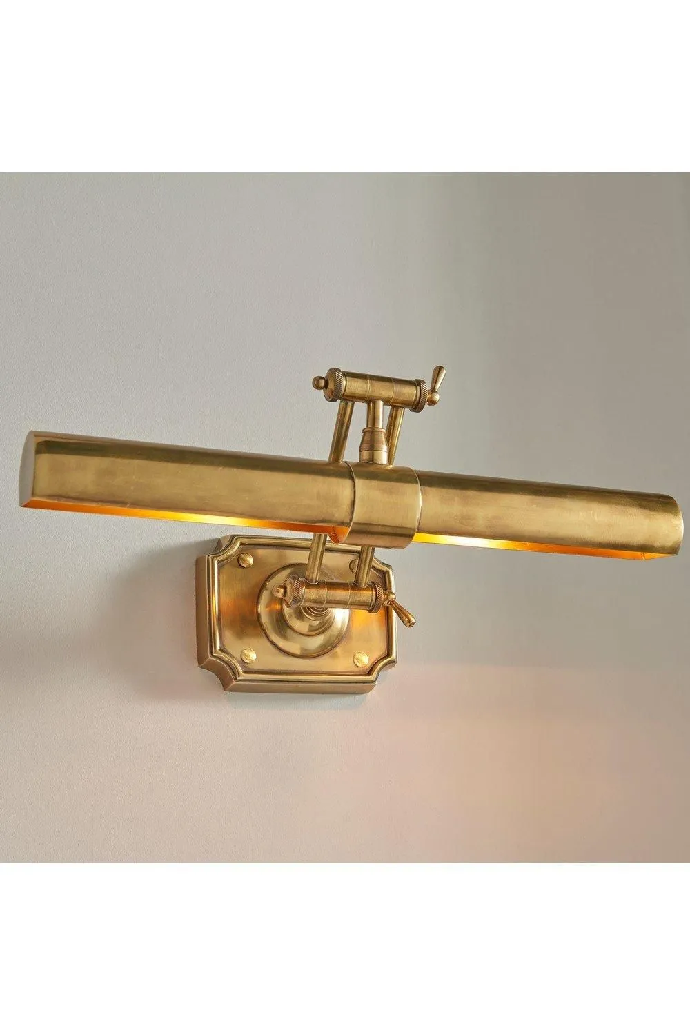 Netlighting Winchester 2 Light Picture Wall Light Lamp Brass LED E14 in Gold 2