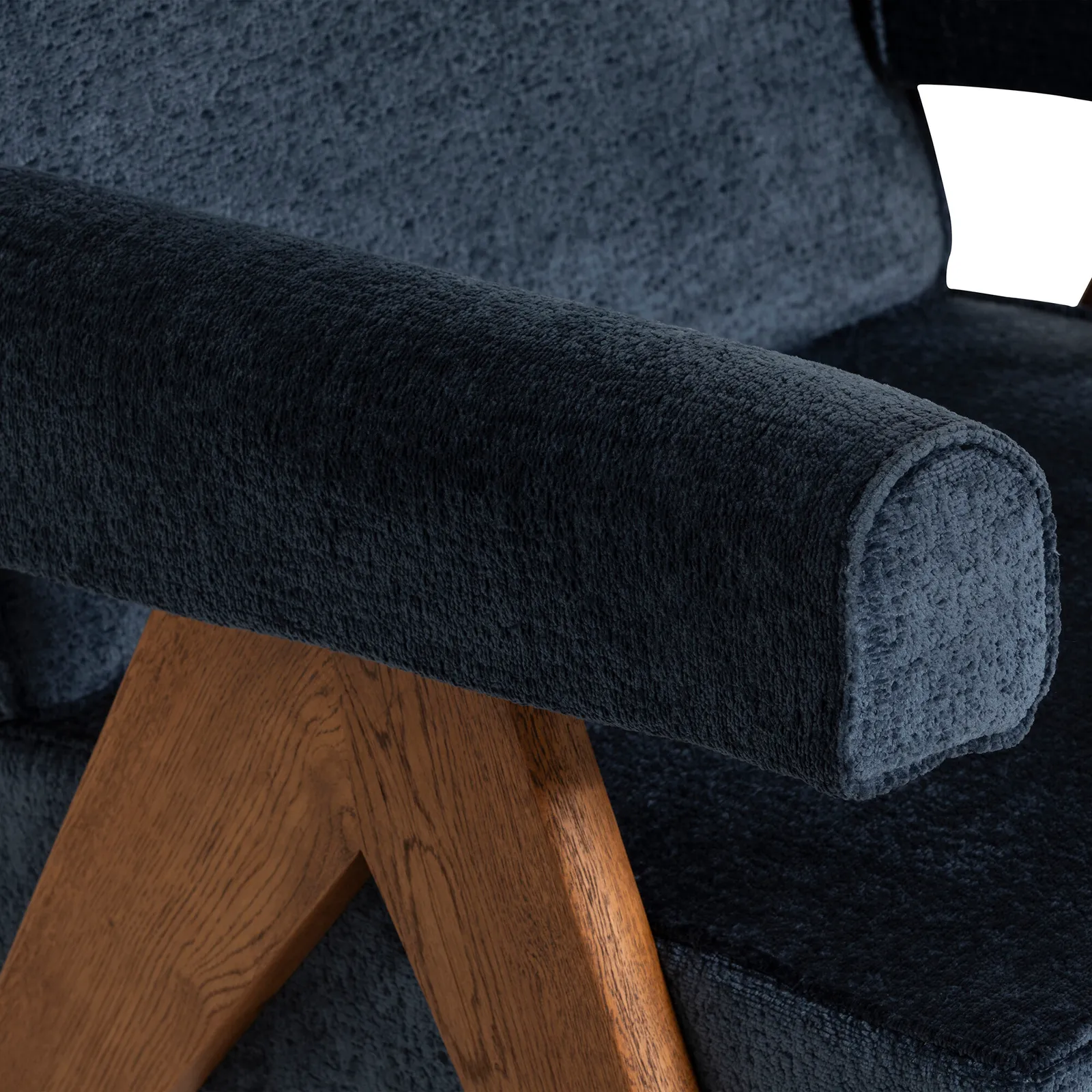 Pure Furniture Bogart Club Accent Chair With Arms, Blue Fabric | Barker & Stonehouse 5