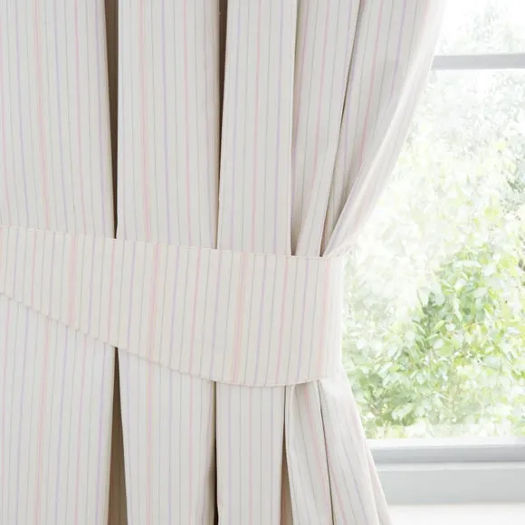 Stripe Cotton Blackout Eyelet Curtains 4