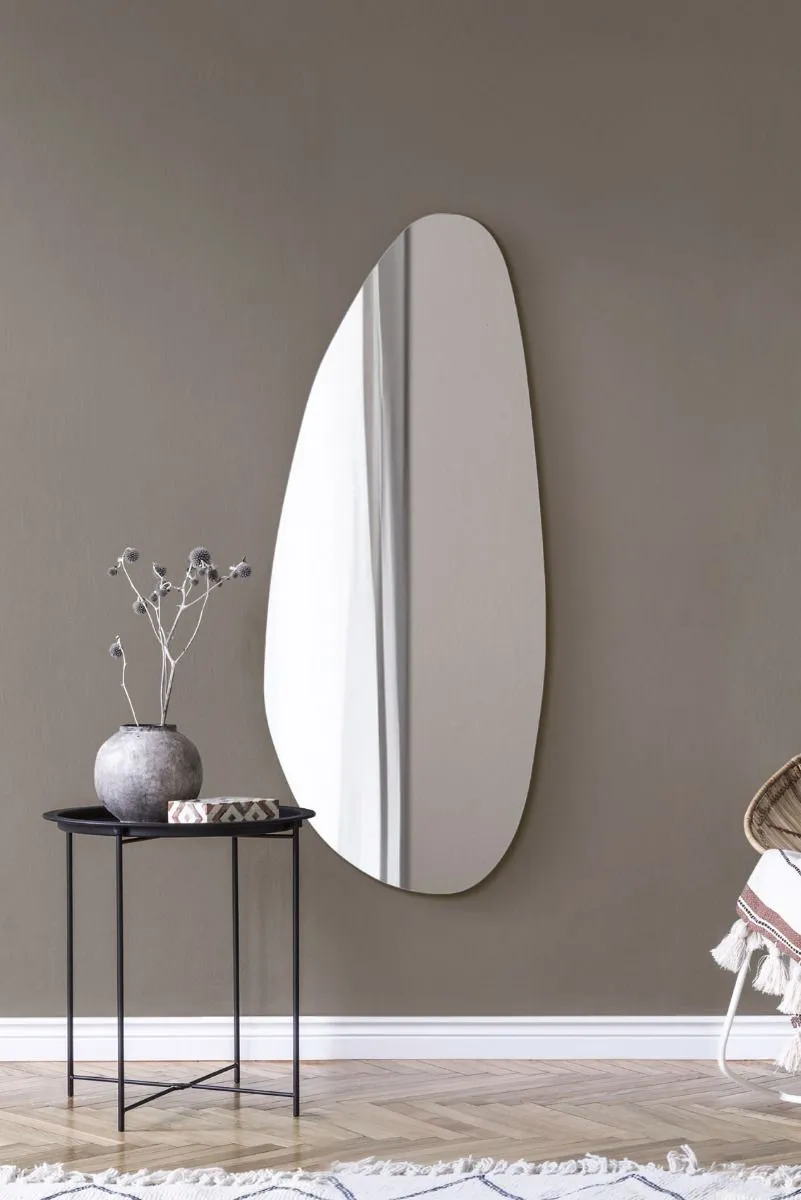 MirrorOutlet New Frameless Pond Leaner / Wall Mirror 47" X 20" (120CM X 50CM) in Silver 2