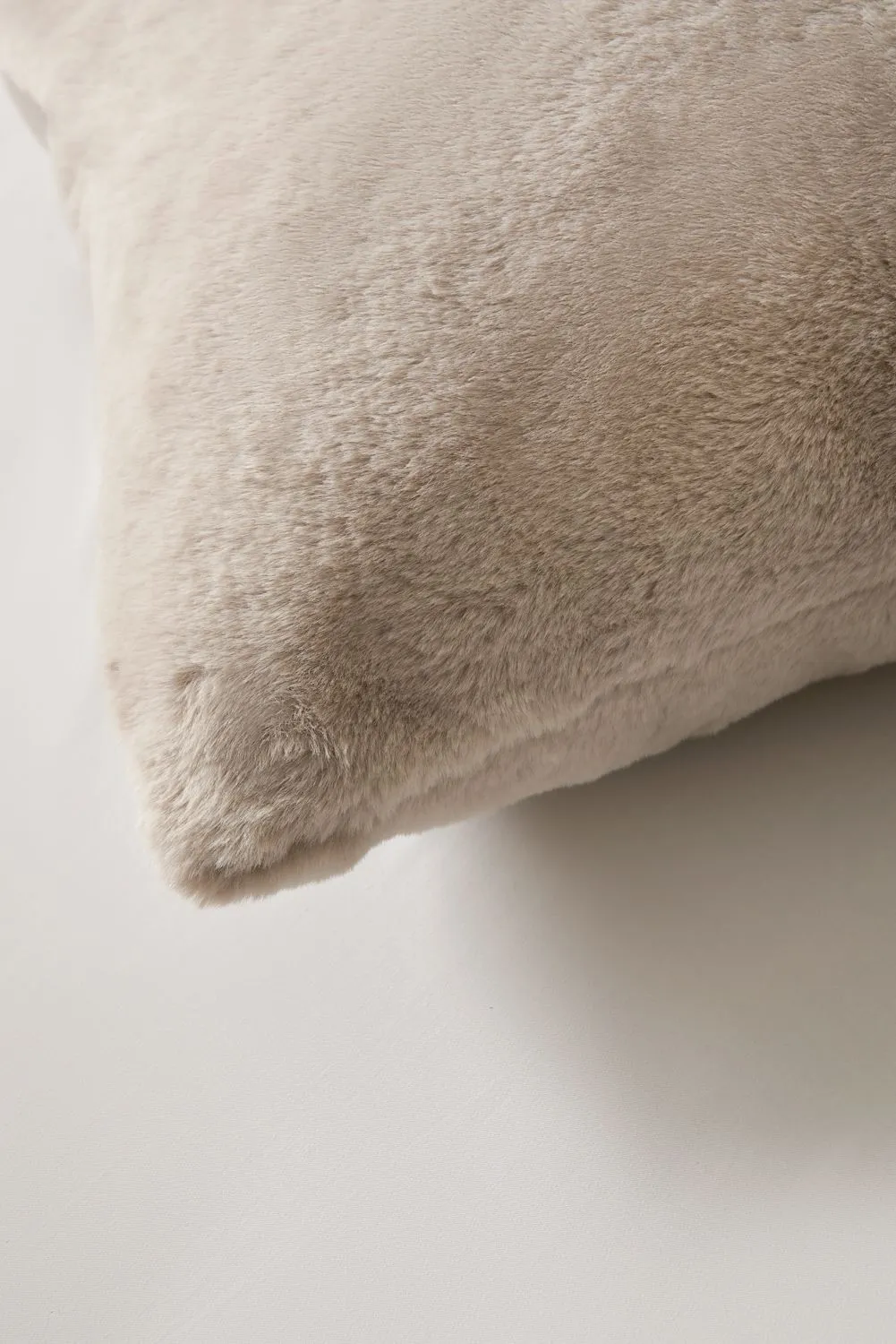 BHS Faux Fur Cushion in Natural 2