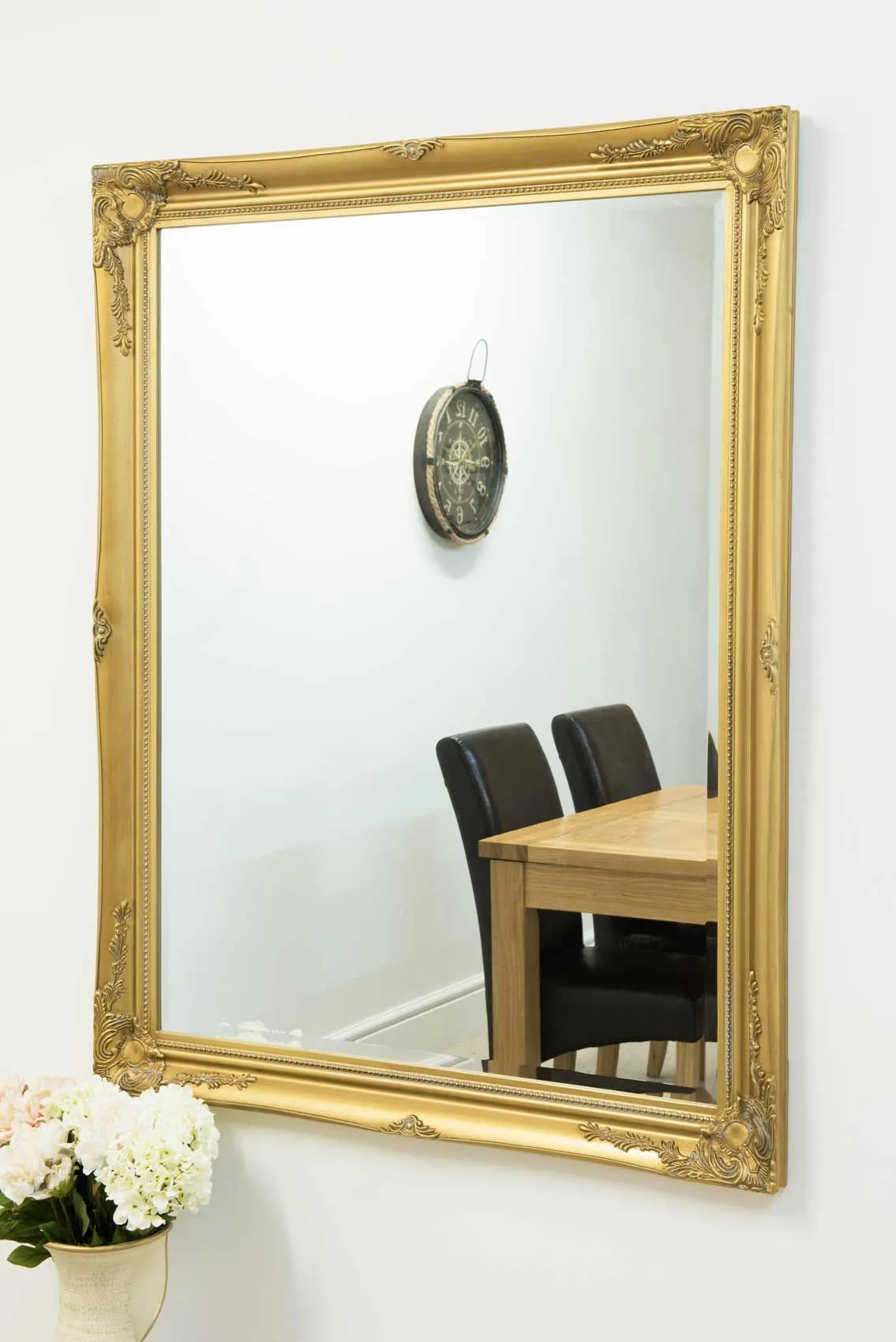 MirrorOutlet Buxton Gold Large Leaner Mirror 140 x 109 CM