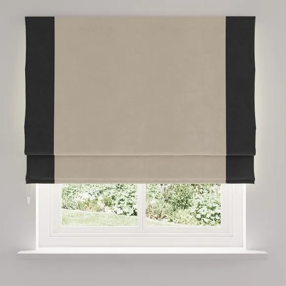 Luna Bordered Easy Chain Blackout Roman Blind 4