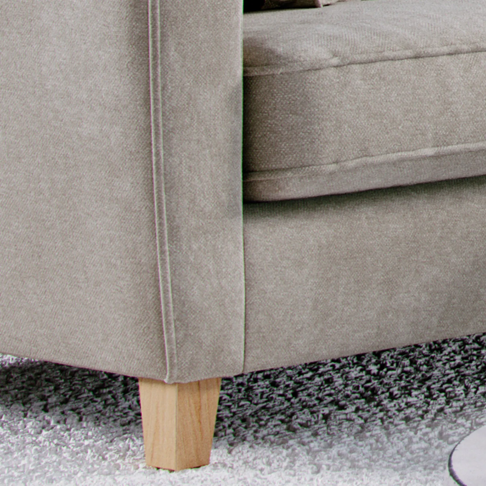 The Great Sofa Company Jackson 2 Seater Chenille Sofa in Stone 5