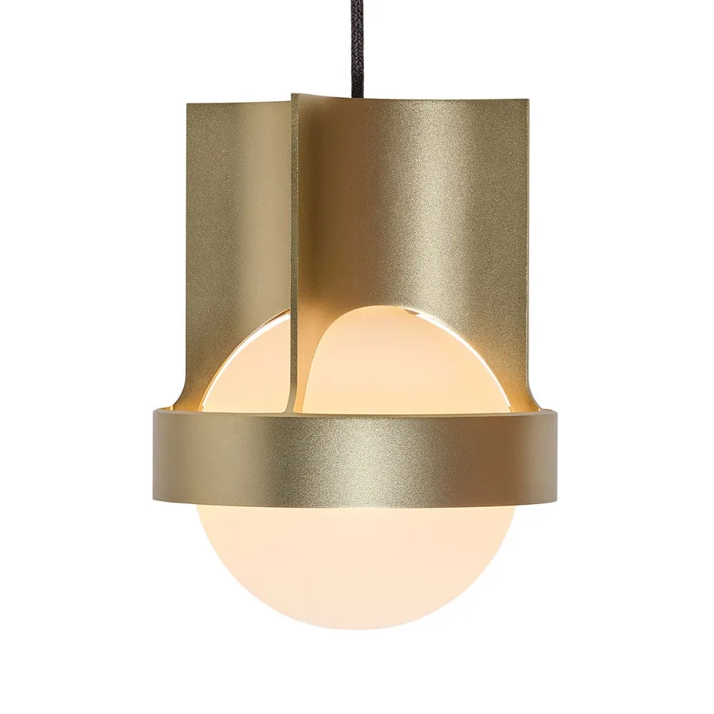 Tala Loop Single Pendant Light Gold Large with Sphere IV Bulb 2