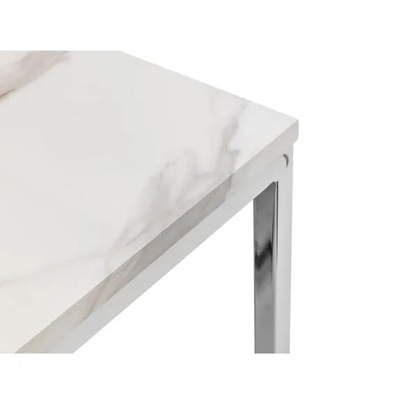 Scala 4 Seater Rectangular Dining Table, White 4