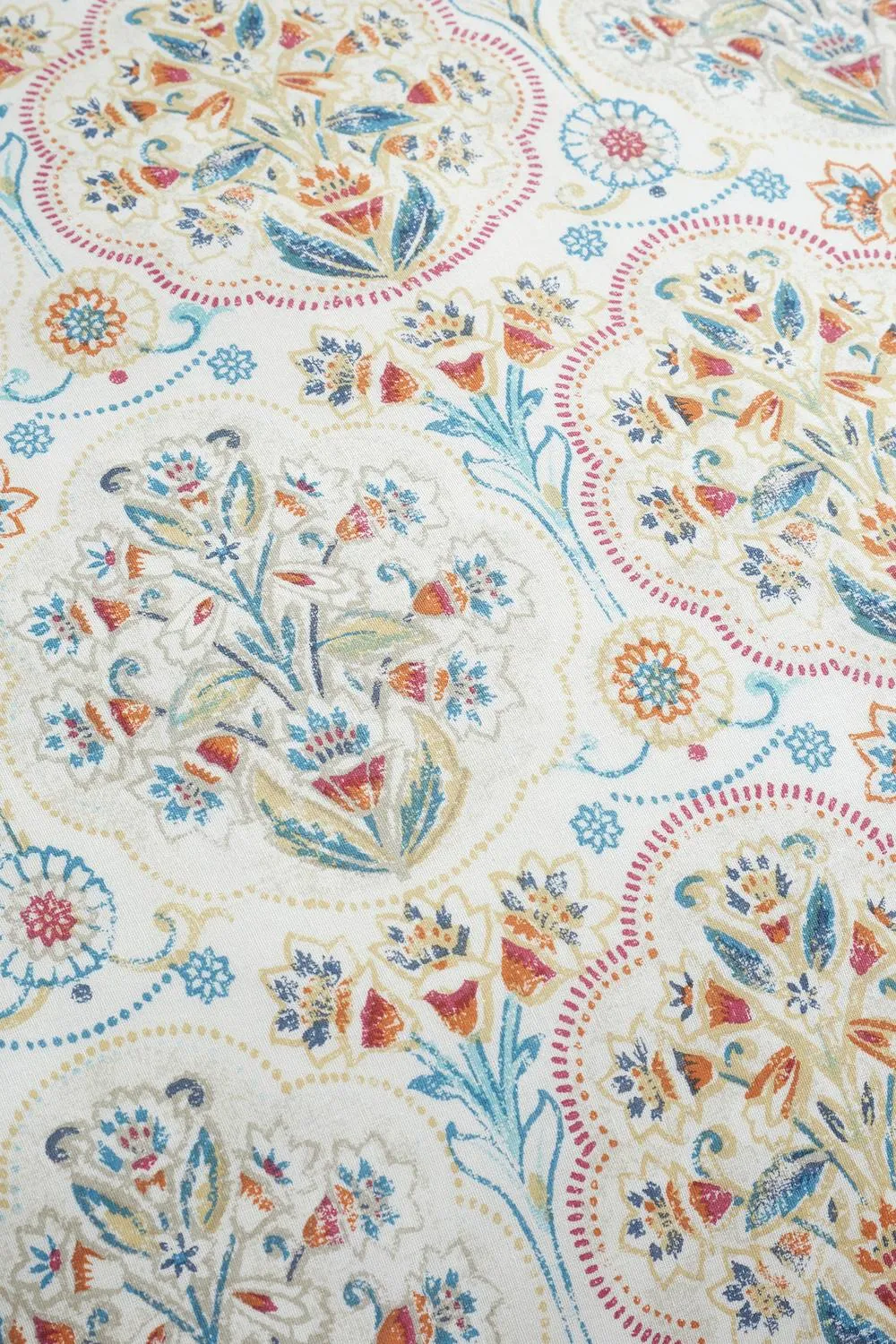 Dreams & Drapes 'Edena Decorative Floral' Easy Care Duvet Cover Set in Natural 3