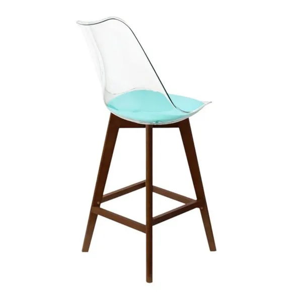 Fusion Living Soho Clear Plastic Bar Stool 4