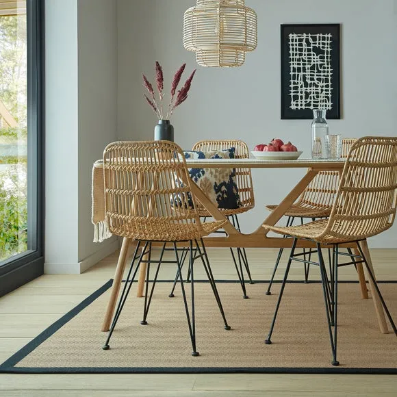 Herringbone Jute Border Rug 1