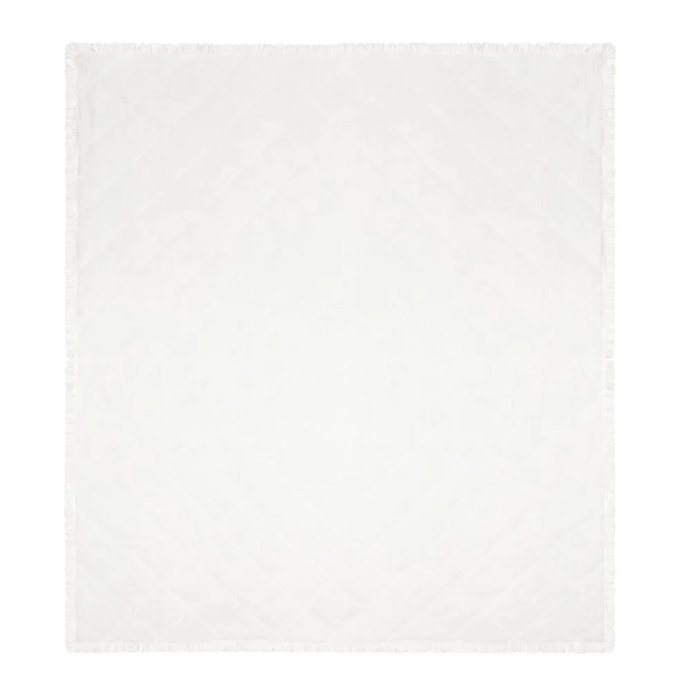 Wylder Hermione Ruffled 100% Cotton Floral Bedspread in White 5
