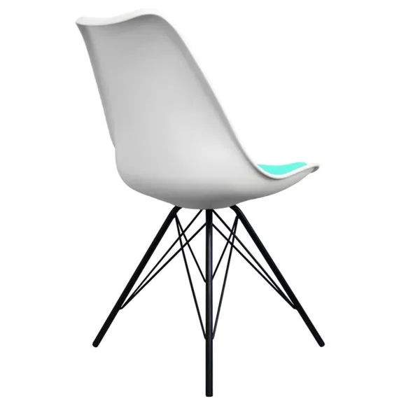 Fusion Living Soho White Plastic Dining Chair 5