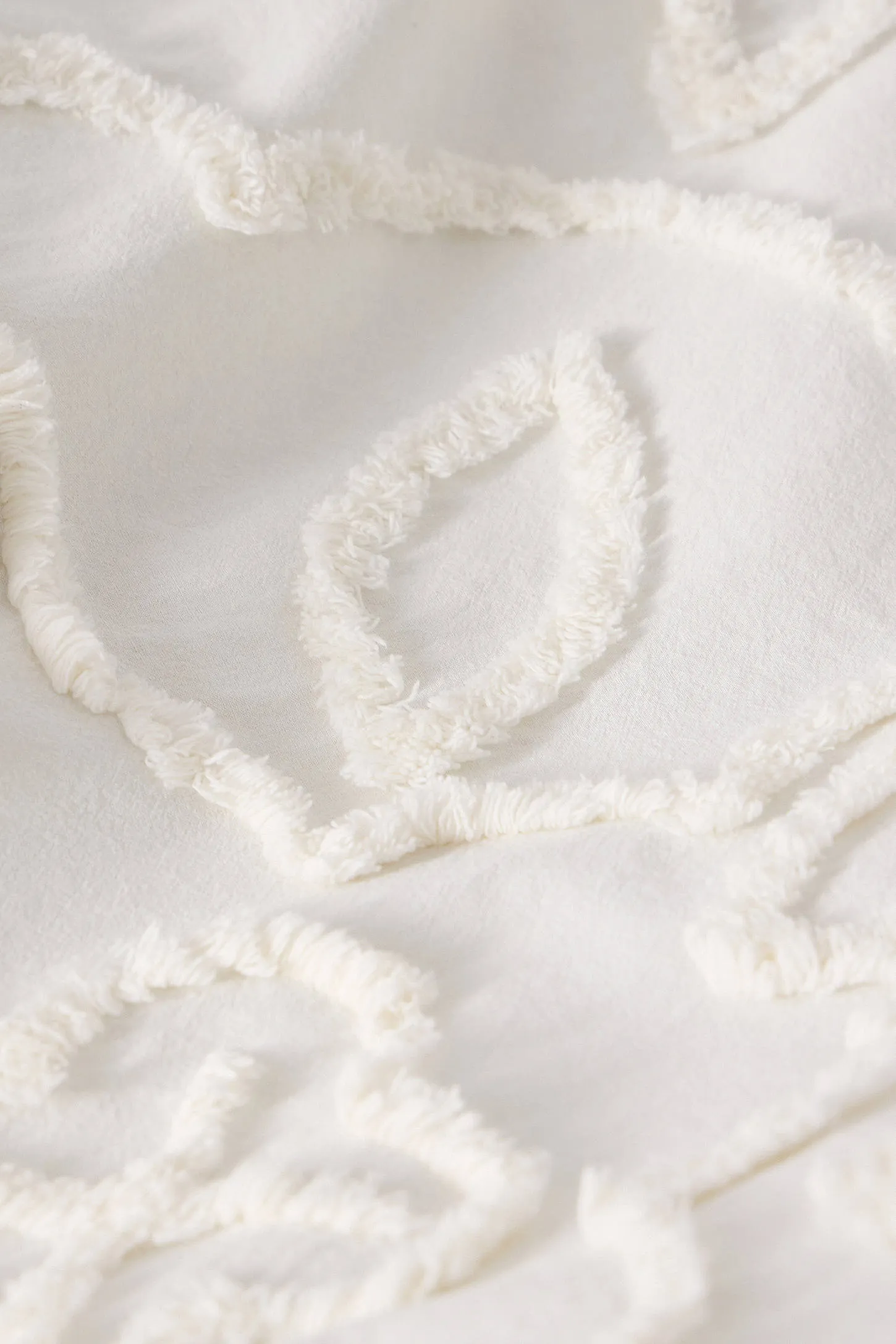 Ecru Acacia Tufted Duvet Set - Cream 3