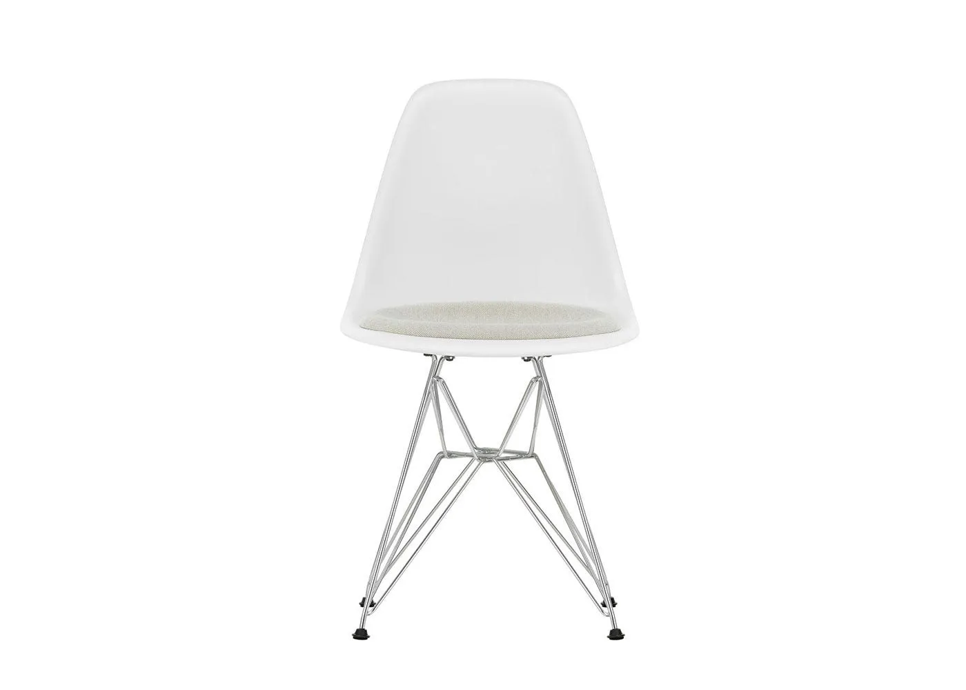 Vitra Eames DSR Side Chair New Height 85 Cotton White