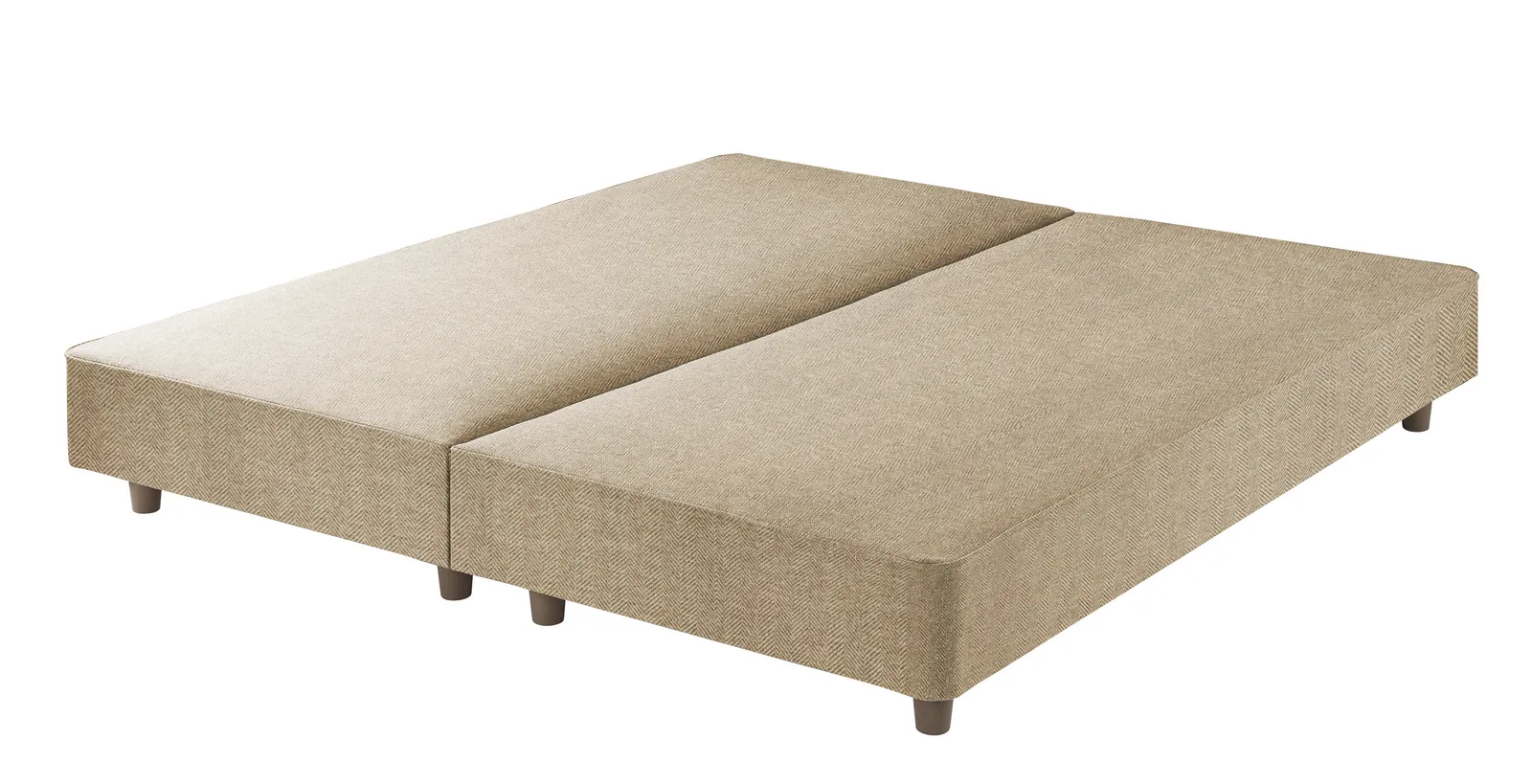 Premium Shallow Divan Base, Super King - Herringbone Cotton