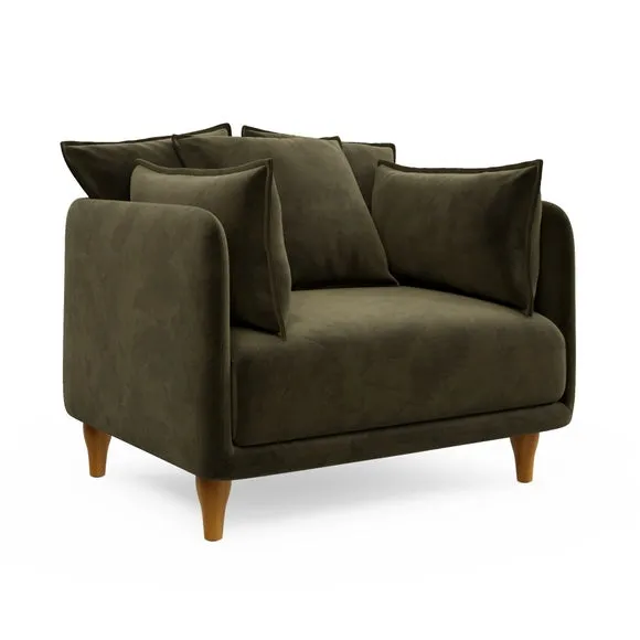 Armitage Scatter Back Velvet Snuggle Chair 5