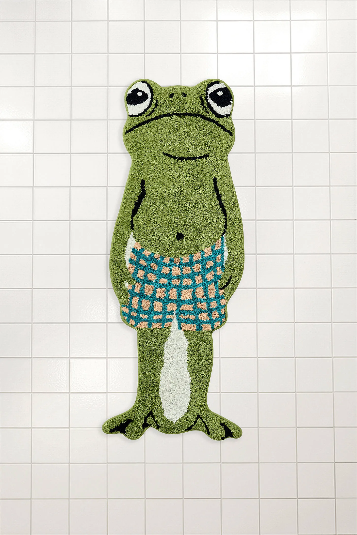 Frog Runner Bath Mat - Green