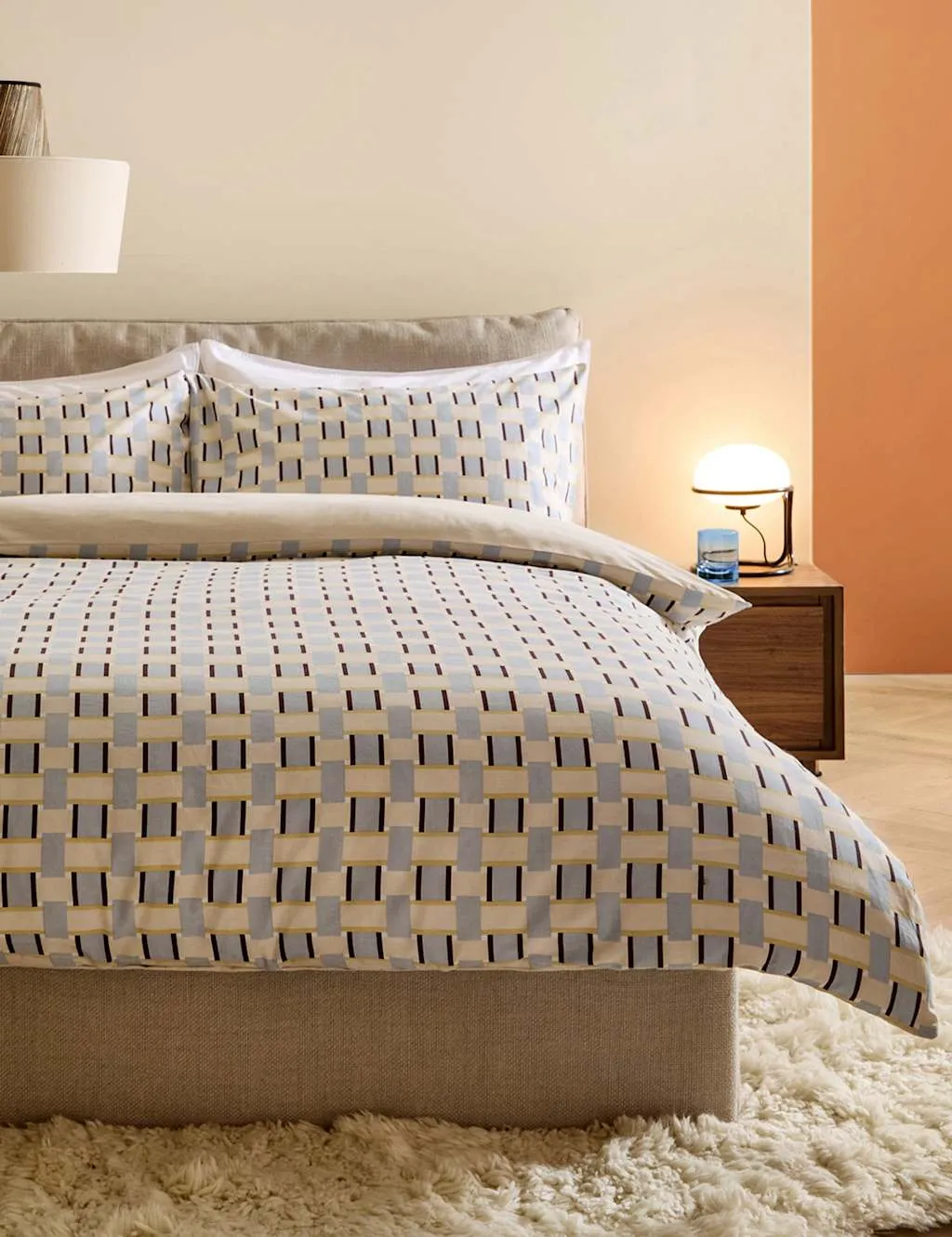 MADE Pure Cotton Finnur Bedding Set Blue