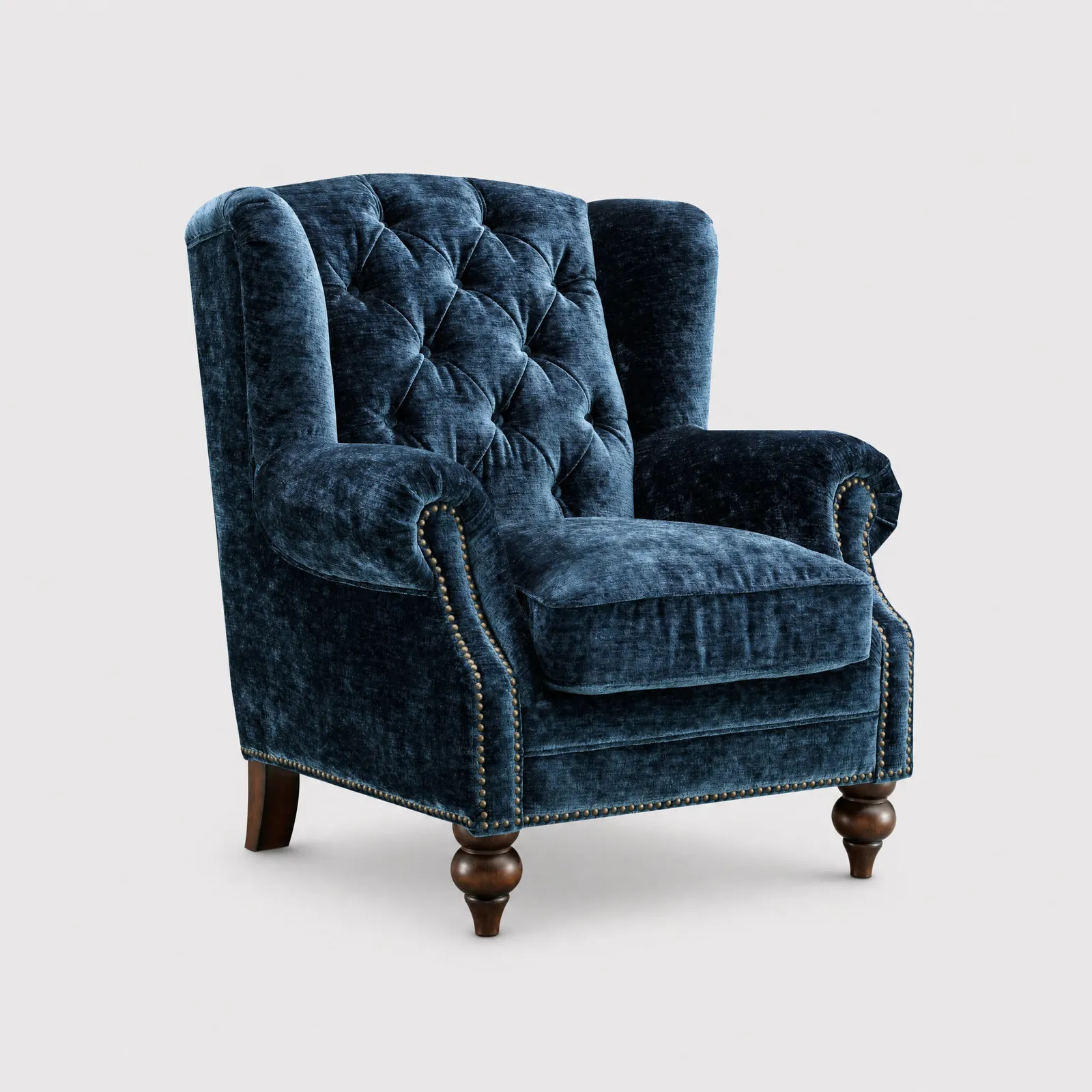 Ullswater Wing Armchair, Blue Fabric | Barker & Stonehouse 1