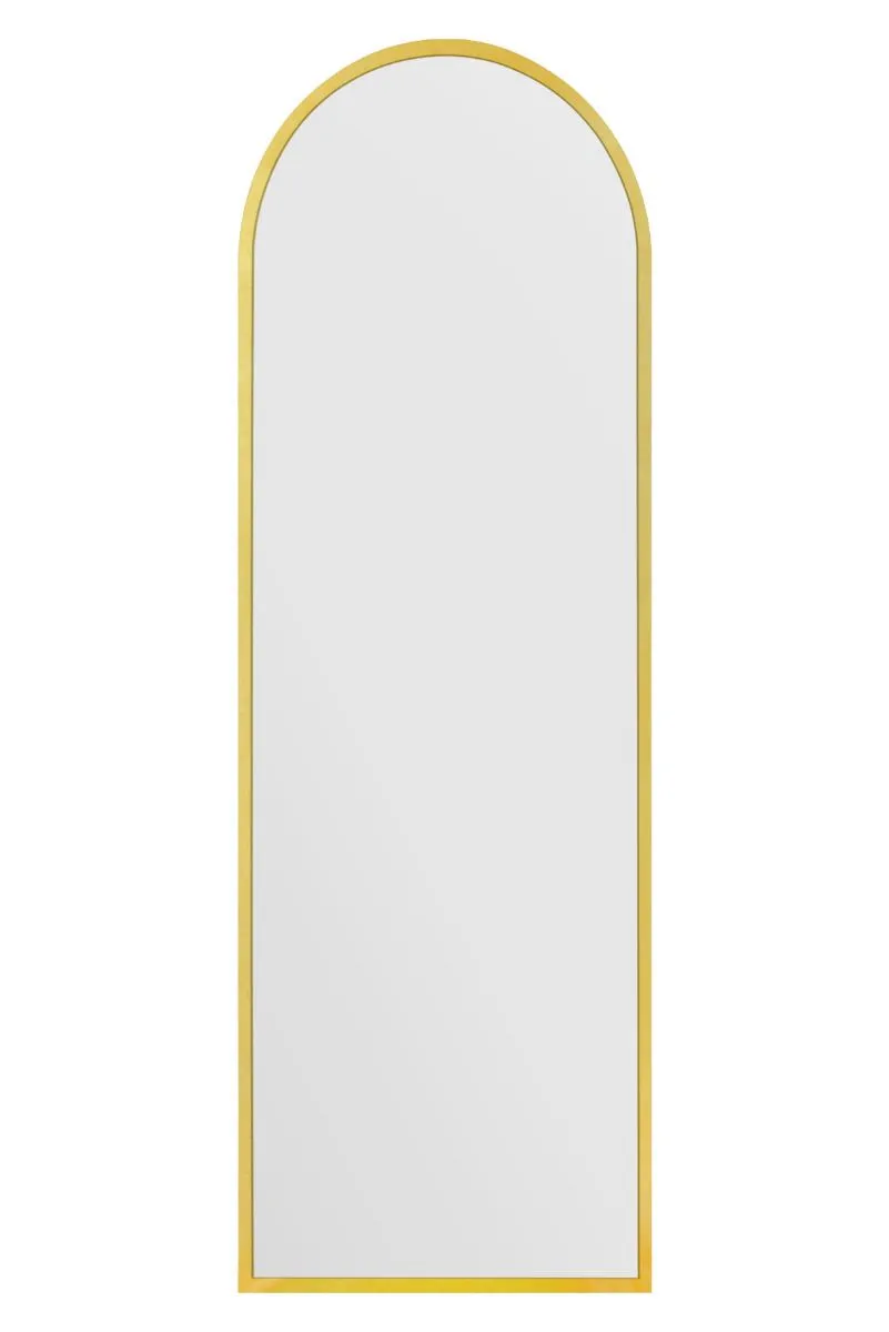 MirrorOutlet Gold Framed Arched Leaner/Wall Mirror 71" X 24" (180CM X 60CM) 3