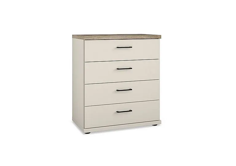Adeline Wide 4 Drawer Chest - Champagne