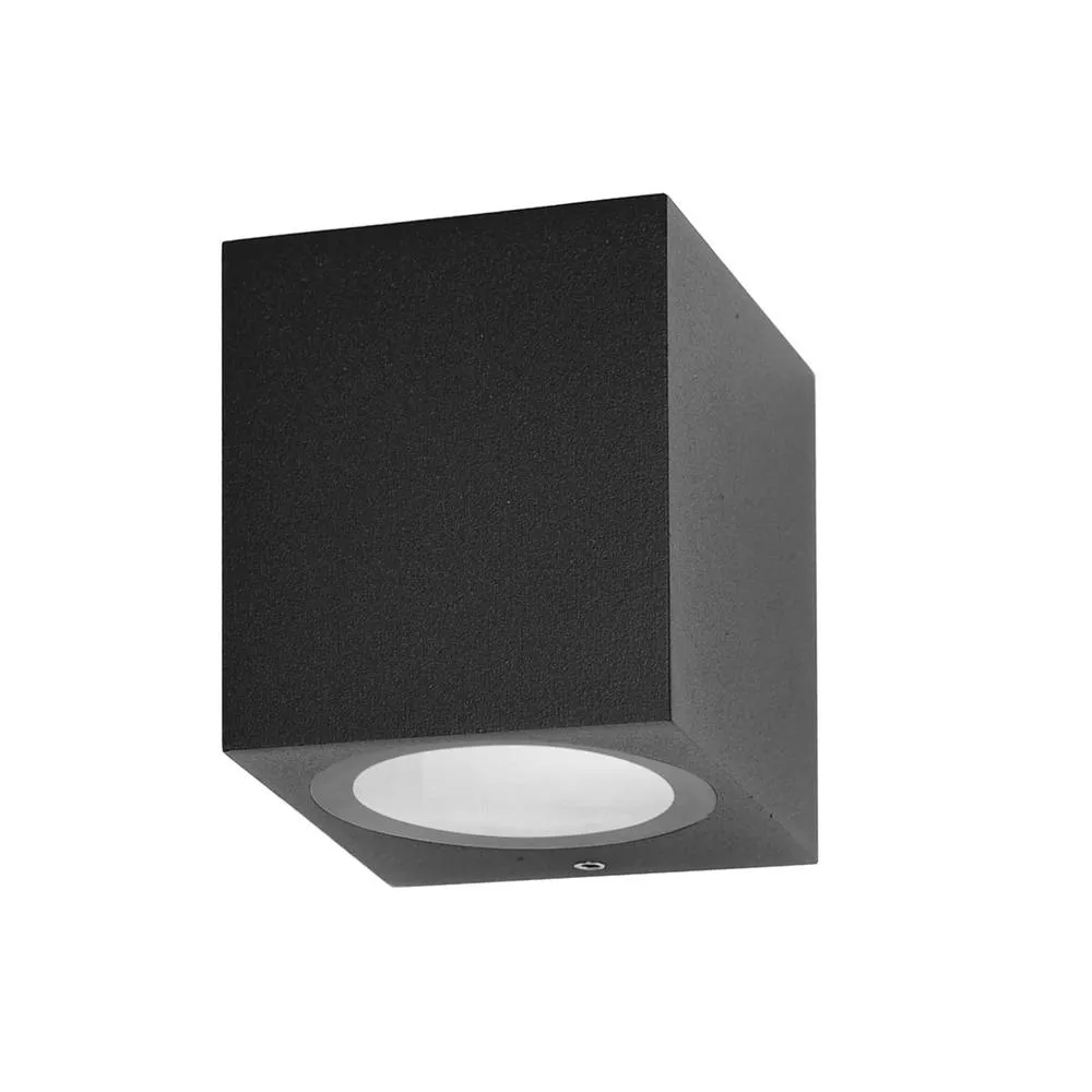 Netlighting Genta Square Outdoor Wall Down Lamp Black IP54 2