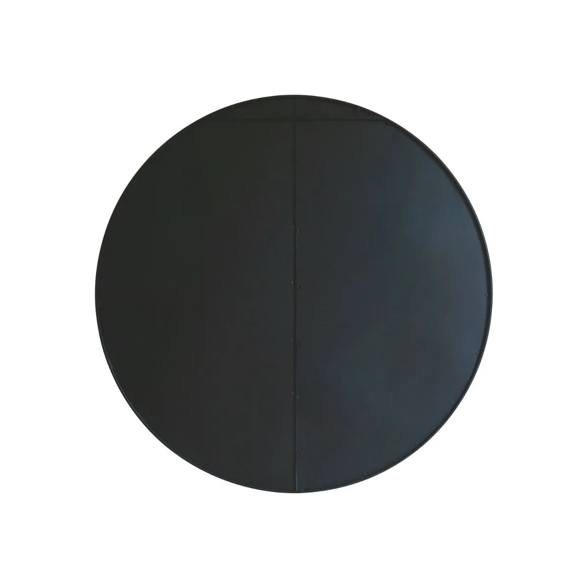 MirrorOutlet Black XL Circular Window Metal Wall & Leaner Mirror (180 x 180CM) 4