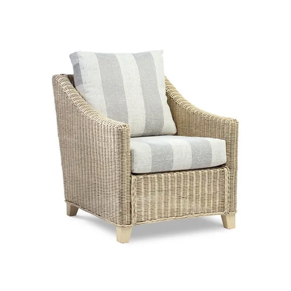 Desser Dijon Rattan Athena Stripe Armchair 2