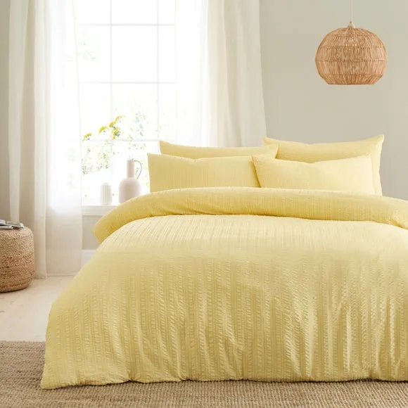 Finn Seersucker Duvet Cover & Pillowcase Set 1