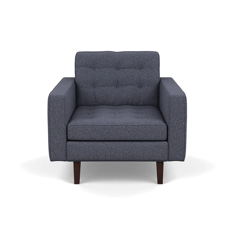 Heal's Hepburn Armchair Loop Boucle Navy Black
